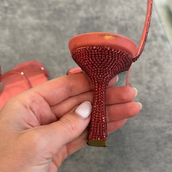 Rene Caovilla Red Strappy Women's Sandals size 8.5(38.5) - Picture 5 of 12